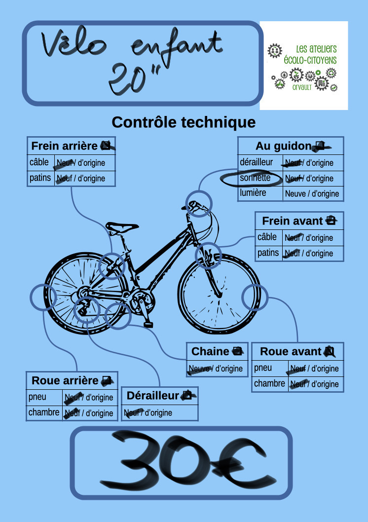 Vélo enfant 20 pouces