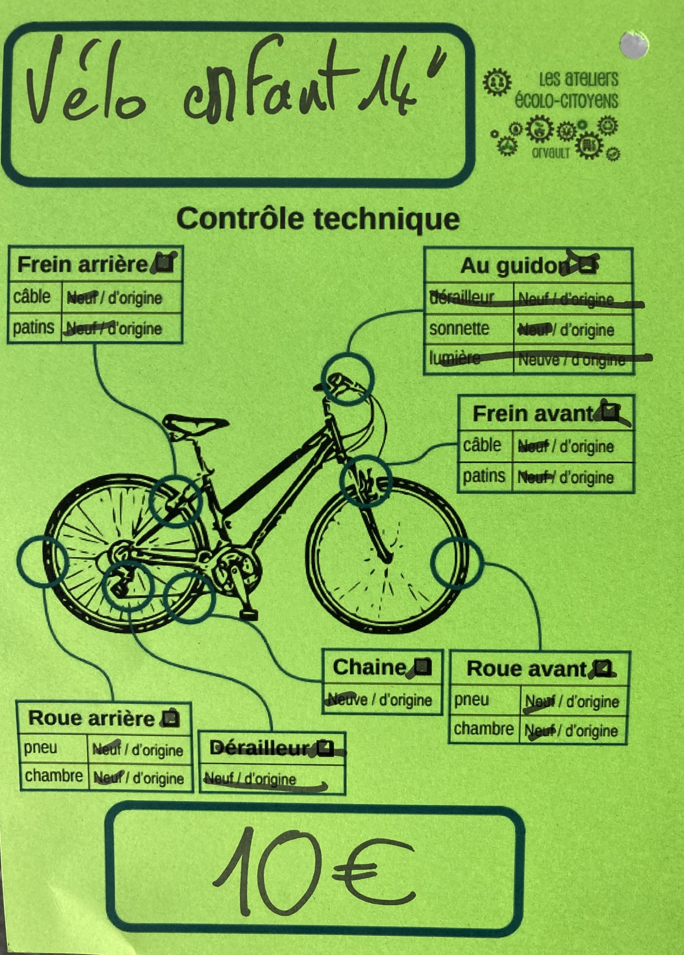Vélo enfant 14 pouces